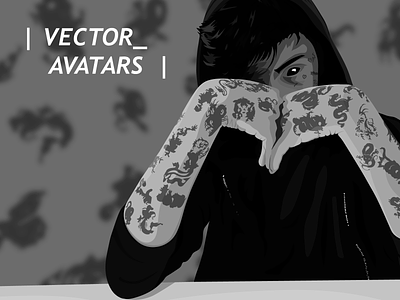 Vector Avatars avatar blackandwhite grayscale illustration vector vector art vector illustration