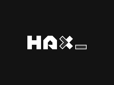 Hax_ branding design logo minimal terminal vector