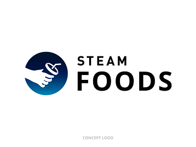 Steam Foods Exploration branding design fast food food food and drink gradient icon logo steam typography vector