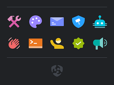 Role Icons design discord duotone iconography icons minimal vector