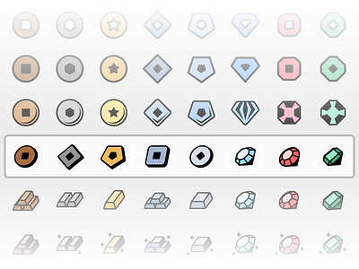 Patreon tiers icon iconography iteration minimal vector
