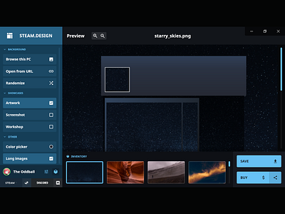 Steam.design app mockup mockup screen steam ui