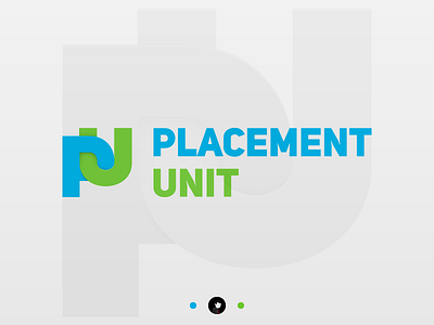 Placement Unit blue green self overlapping vector