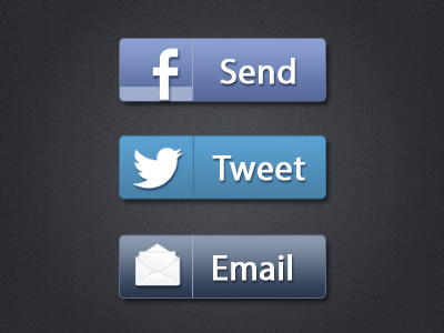 Social buttons buttons email facebook social twitter