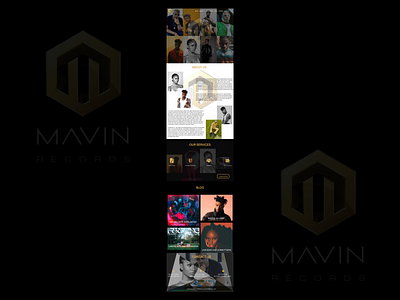 mavin landing page ui