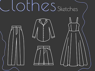 Sketches for clothes design graphic design vector