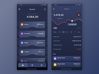 Crypto Wallets app coin crypto design mobile ui ux