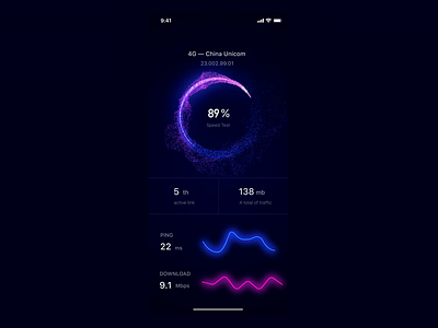 Network Monitoring ae animation app design loading particle ui