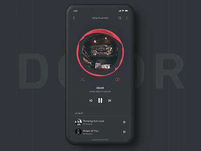 Music player ae animation app dark mobile music ui