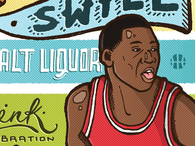 Sports Swill basketball beer illustration liquor type typography