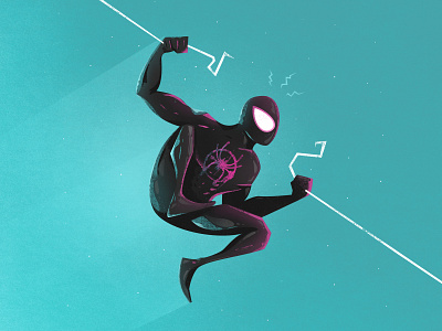 Miami Vice Spidey comics illustration marvel miami vice miles morales photoshop spiderverse