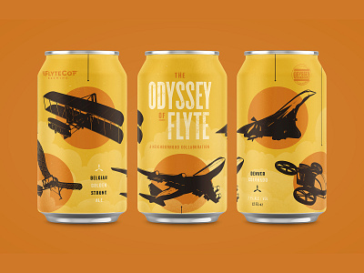 The Odyssey of Flyte beer beer can beer label flyte illustration label label design odyssey packaging photoshop typography