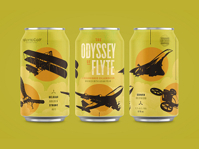 The Odyssey of Flyte beer beer can beer label illustration label mockup packaging packaging design photoshop typography
