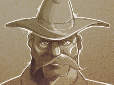 Cowboy Doodle cowboy drawing sketch west wild