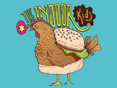 Chicken Sandwich! chicken illustration illustrator indoor kids nerdist sandwich vector
