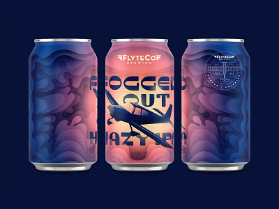 Fogged Out Hazy IPA airplane aviation beer beer art beer branding beer can beer label craftbeer illustration photoshop typography