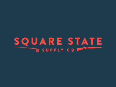 Square State Supply Co. fishing guns icon illustrator logo square state vector