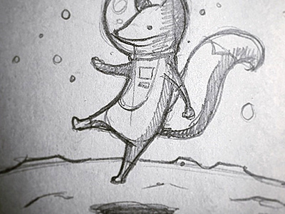 The Foxtronaut book children fox illustration pencil sketch sketchbook