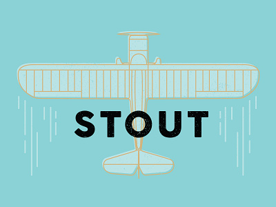 Beer Label WIP airplane beer illustration label plane stout vector