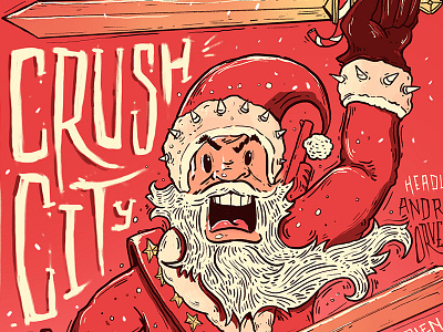 Santa is coming to town. christmas crushmas drawing illustration photoshop santa