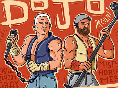 Double Dragon Comedy comedy dojo drawing illustration painting photoshop poster show