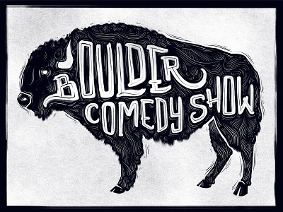 Buffalo Got Jokes buffalo comedy drawing illustration photoshop poster
