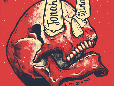 Skull & Cross Bulbs comedy drawing gig illustration lettering photoshop poster skull