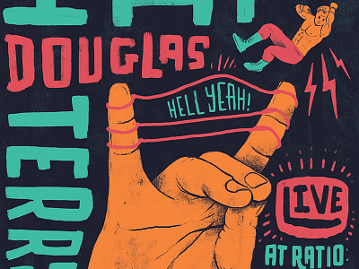 Hell Yeah! drawing gig hell illustration lettering poster wrestling yeah