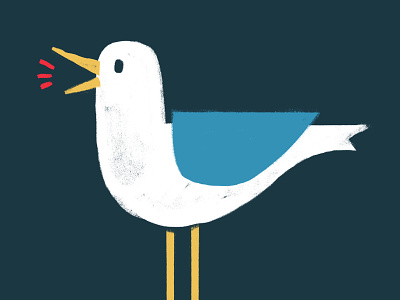 Loud Birds bird design gig illustration photoshop poster seagull texture