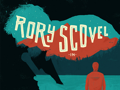 Rory comedy design illustration poster rory scovel texture tour