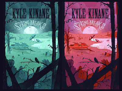 Kyle Kinane - Spring Break Tour Poster comedy gig poster jet skis kyle kinane photoshop poster spring break texture