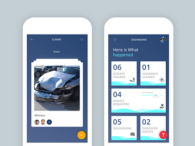 Insurance App app create dashboard fab insurance ios life minimal money swipe ui ux