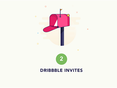 Dribbble Invites color dribble game icons invitation invites mail box player roller shot