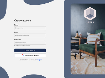 Sign up Page design figma ui