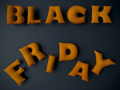 Black Friday 3d black black friday design letters orange