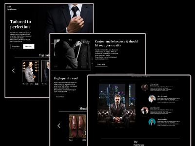 Suit Online Shop Website UI graphic design ui website