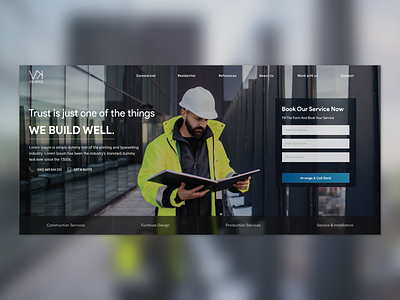 Construction/Building Firm Website with full page as well appdesign architec architect building landing page building webside construction constructor constructor website design illustration landing landing web landingpage productdesign production structure ui web website