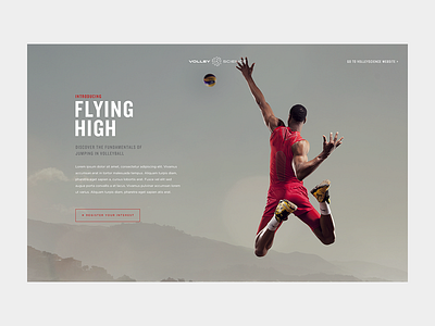 VolleyScience Landing Page Concept digital gotham idlewild knockout one page sports ui ux volleyball web website