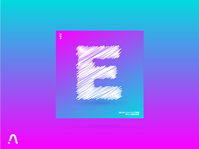 Day 5 - "E" 20 DAY GRADIENTYPE color design font fontype gradient type