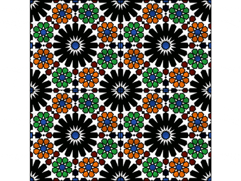 TileProject11 alhambra architecture geometric gifart granada islamicart loop mosaic pattern tile wall zellige