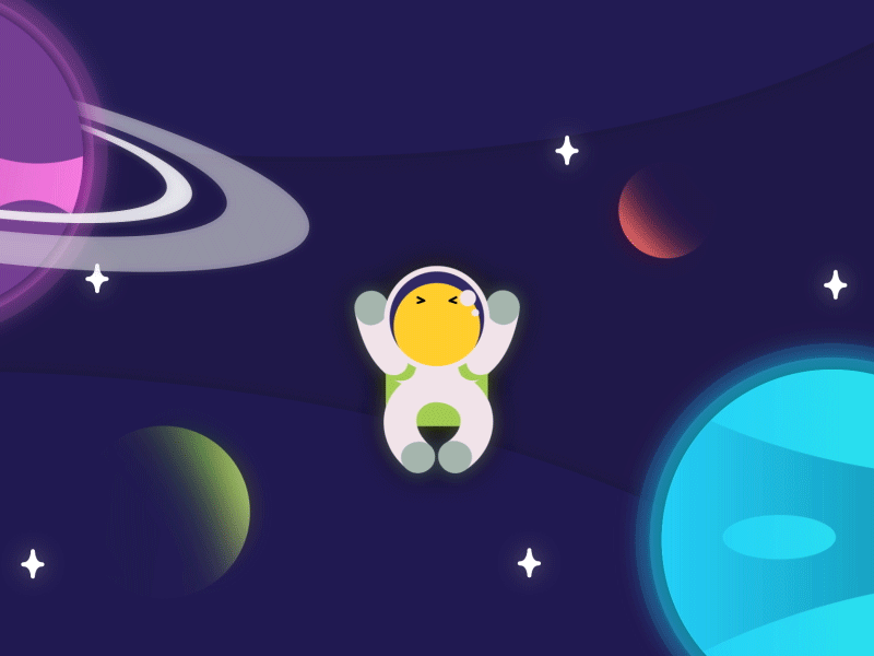 Astro Boy after effects astronaut astronauta character fly light planet space stars swim
