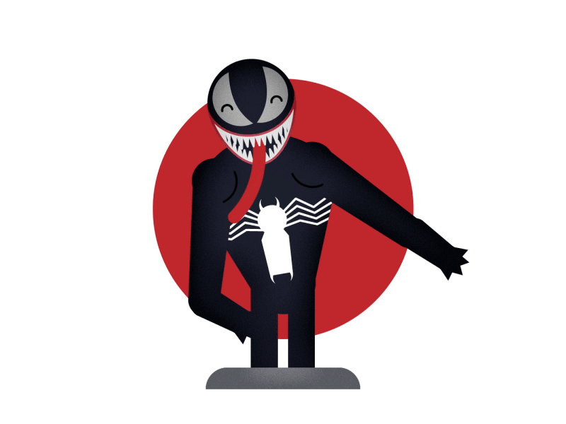 Venom Dancing In Hell bad character animation character design comic dance dancing marvel motion spiderman swish tom hardy venom villain villano