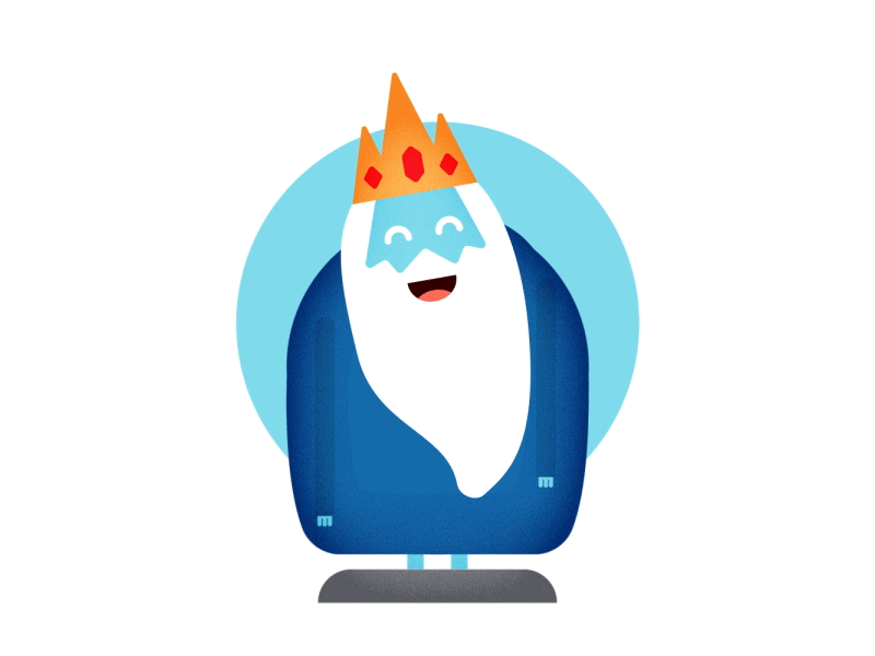 Ice King Dancing In Hell adventura time after effects character animation character design crown finn hora de aventuras ice ice king illustrator jake king magician rey hielo villain