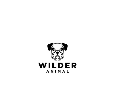 wilder animal abstract animal dog logo minimalist modern negative space pictorial simple unique vet wordmark