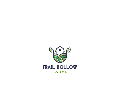 Trail Hollow Farm abstract agriculture art branding design farm graphic design green illustration logo modern negative space simple unique vector