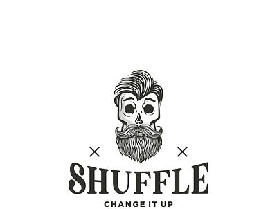 Shuffle Barbershop abstract art barbershop beard branding classic design graphic design illustration logo mature modern shopiscticated vector vintage
