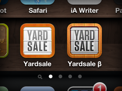 Yardsale app icon icon ios iphone portfolio tool:photoshop typeface:tungsten