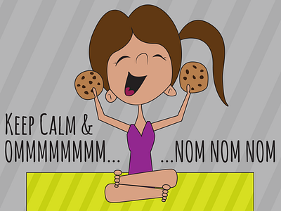 OMMMMMMMM cookie illustration yoga