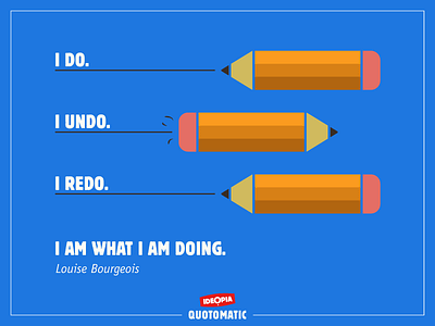 Do. Undo. Redo. illustration pencil quote quotomatic