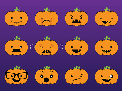 Expressive Jack autumn fall halloween illustration jack o lantern pumpkin